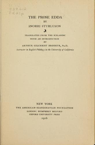 Cover of The Prose Edda