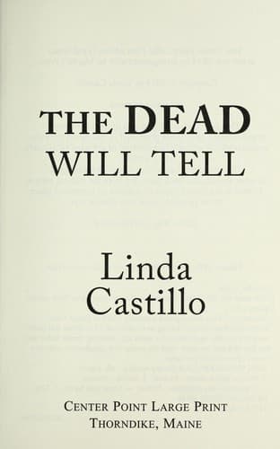 Cover of The Dead Will Tell