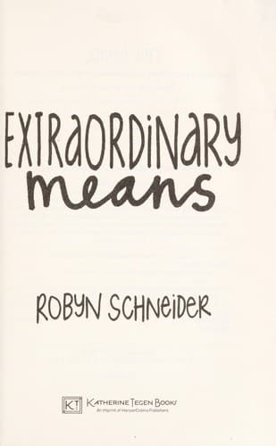 Cover of Extraordinary Means